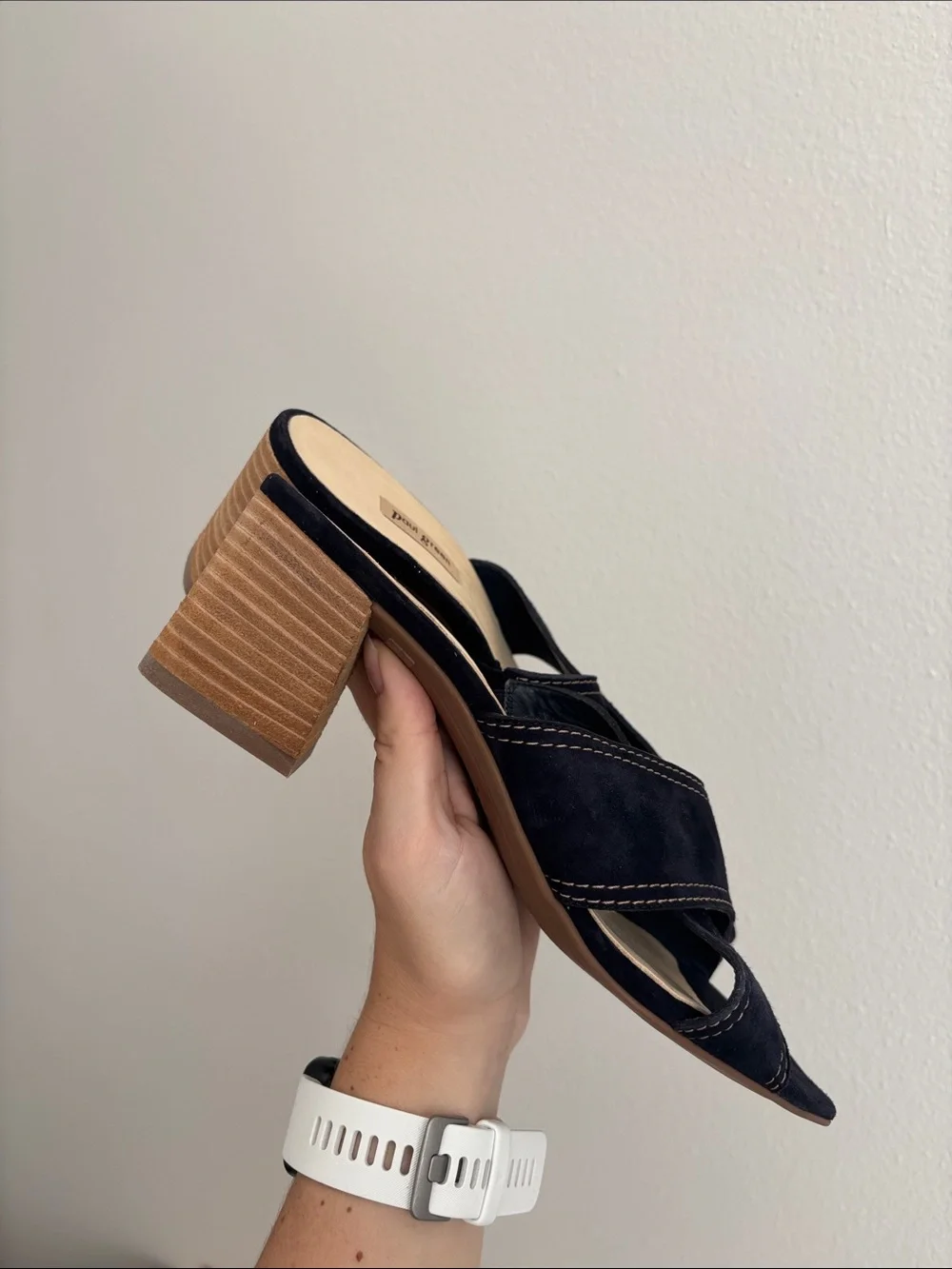 Paul Green Cici Slide Sandals y2k contrast stitching mule heel quiet luxury